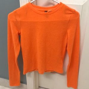 Comfy Never Worn Long Sleeve Bright Orange Shirt